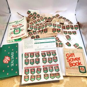 Vintage 80s S&H Green Stamps Lot W/ 1988 Catalog